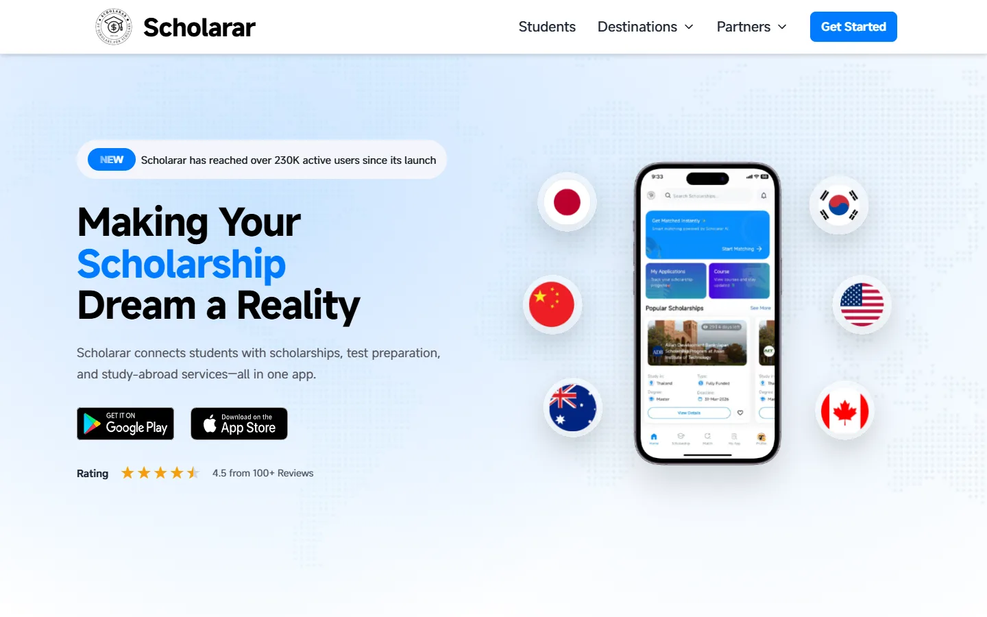 Scholarar homepage
